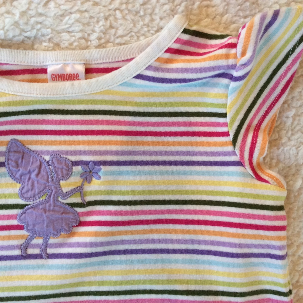 Gymboree Lavender Fairy Rainbow Top Girls 10